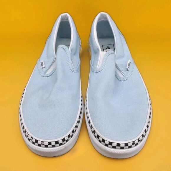 Vans Other - Vans Classic Check Foxing Sneakers - Cool Blue White, W 5 M 3.5 Very Nice Pair